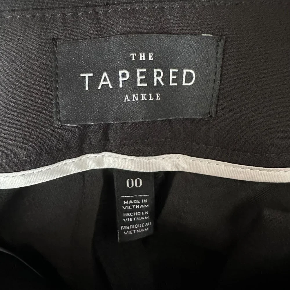 White House Black Market Tapered Ankle Belted High Rise Womens Dress Pants Sz 00